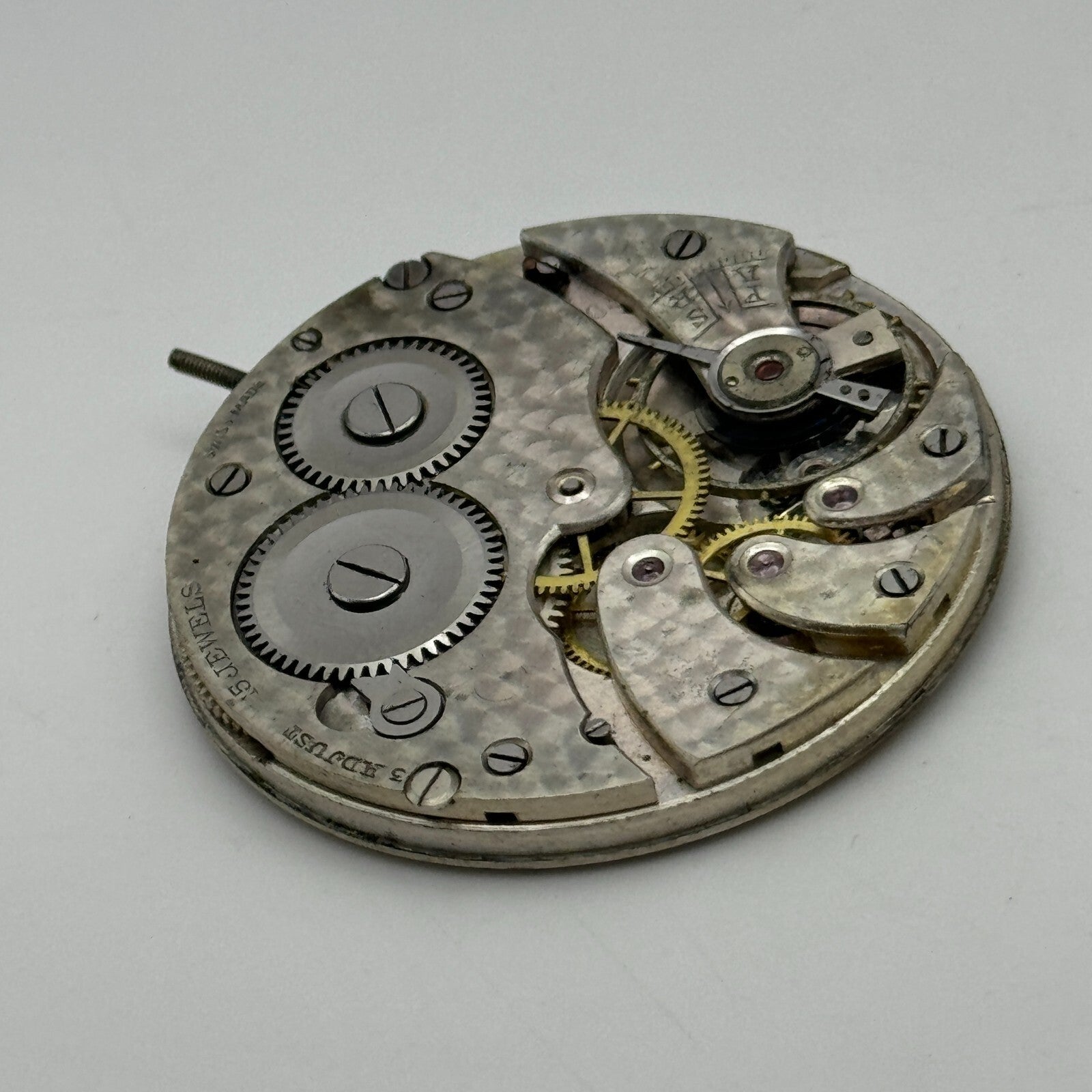 41.5mm Antique Grosvenor Open Face Sub Seconds Swiss Pocket Watch Movement PARTS