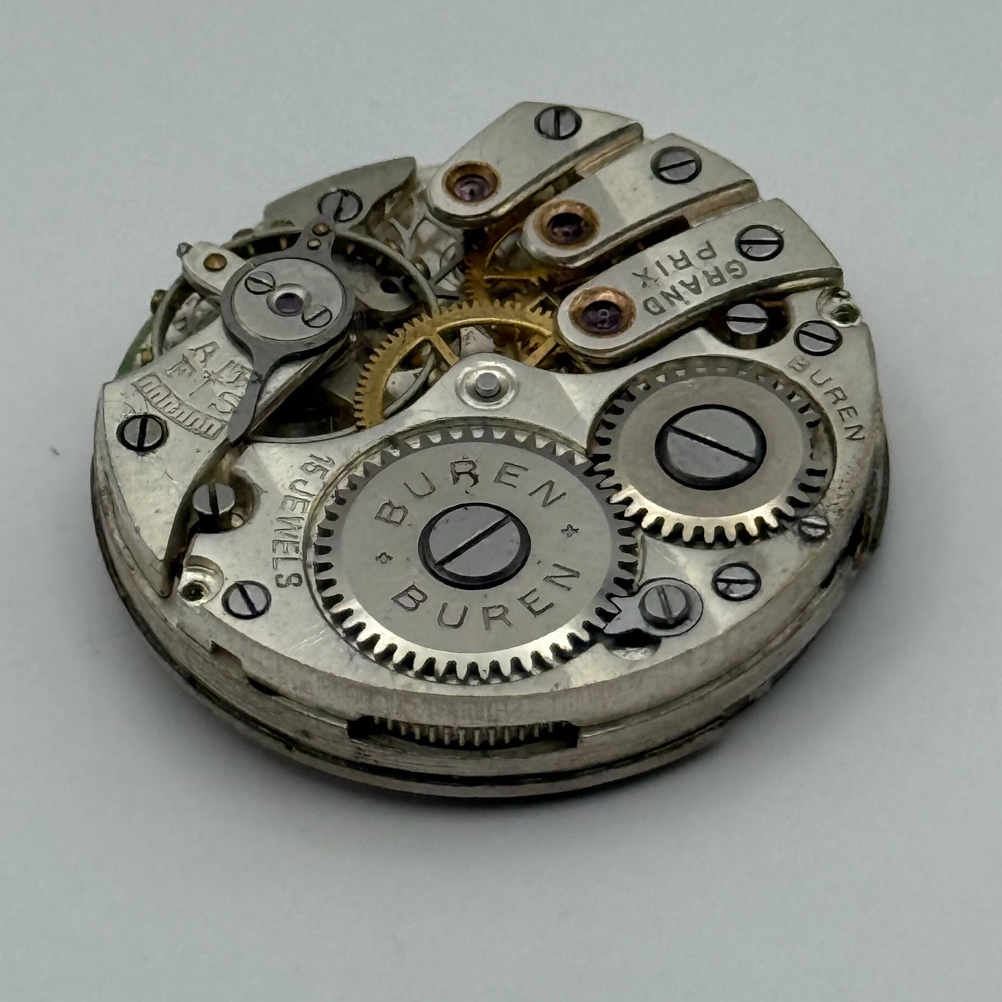 Buren Grand Prix 48 237 Watch Movement Manual Wind Vintage Parts Repair 23.6mm