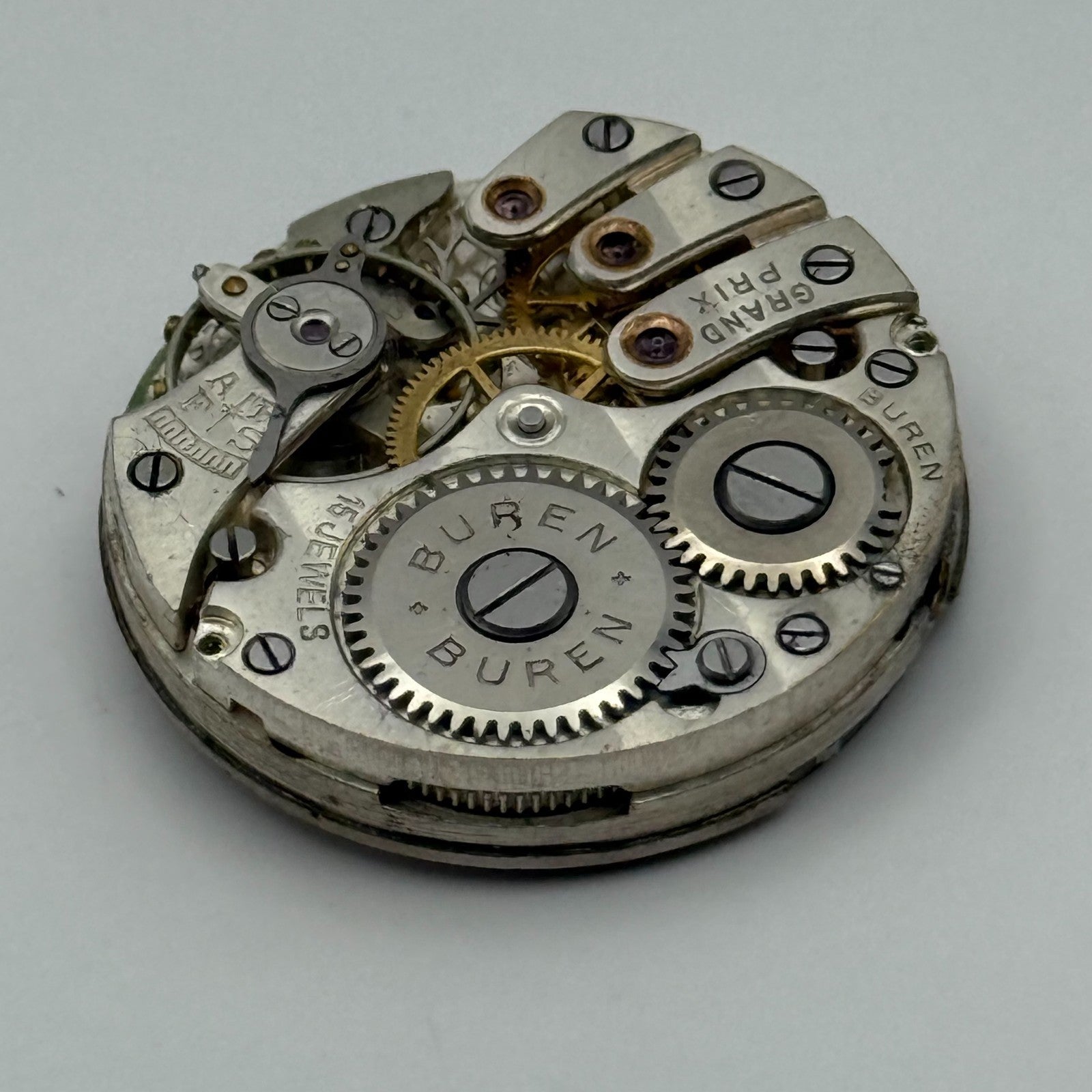 Buren Grand Prix 48 237 Watch Movement Manual Wind Vintage Parts Repair 23.6mm