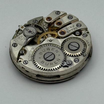 Buren Grand Prix 48 237 Watch Movement Manual Wind Vintage Parts Repair 23.6mm