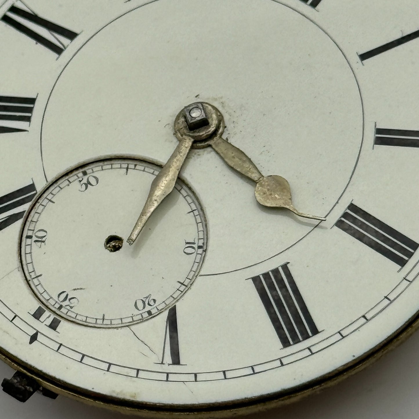 Antique 50mm Good Quality English Pocket Watch Movement Unidentified PARTS SPARE