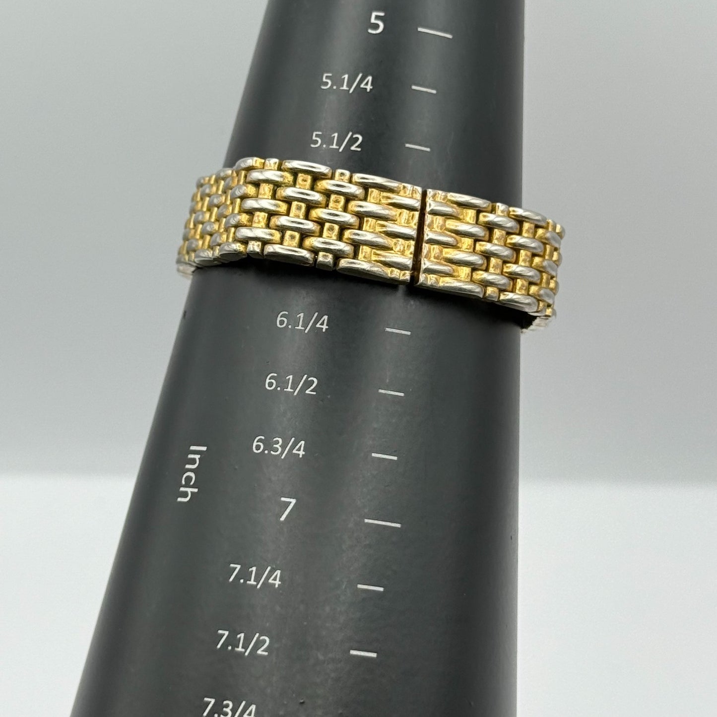 Imado Ladies Quartz Watch Crystal Accents Dial Two Tone Bracelet Working 23mm