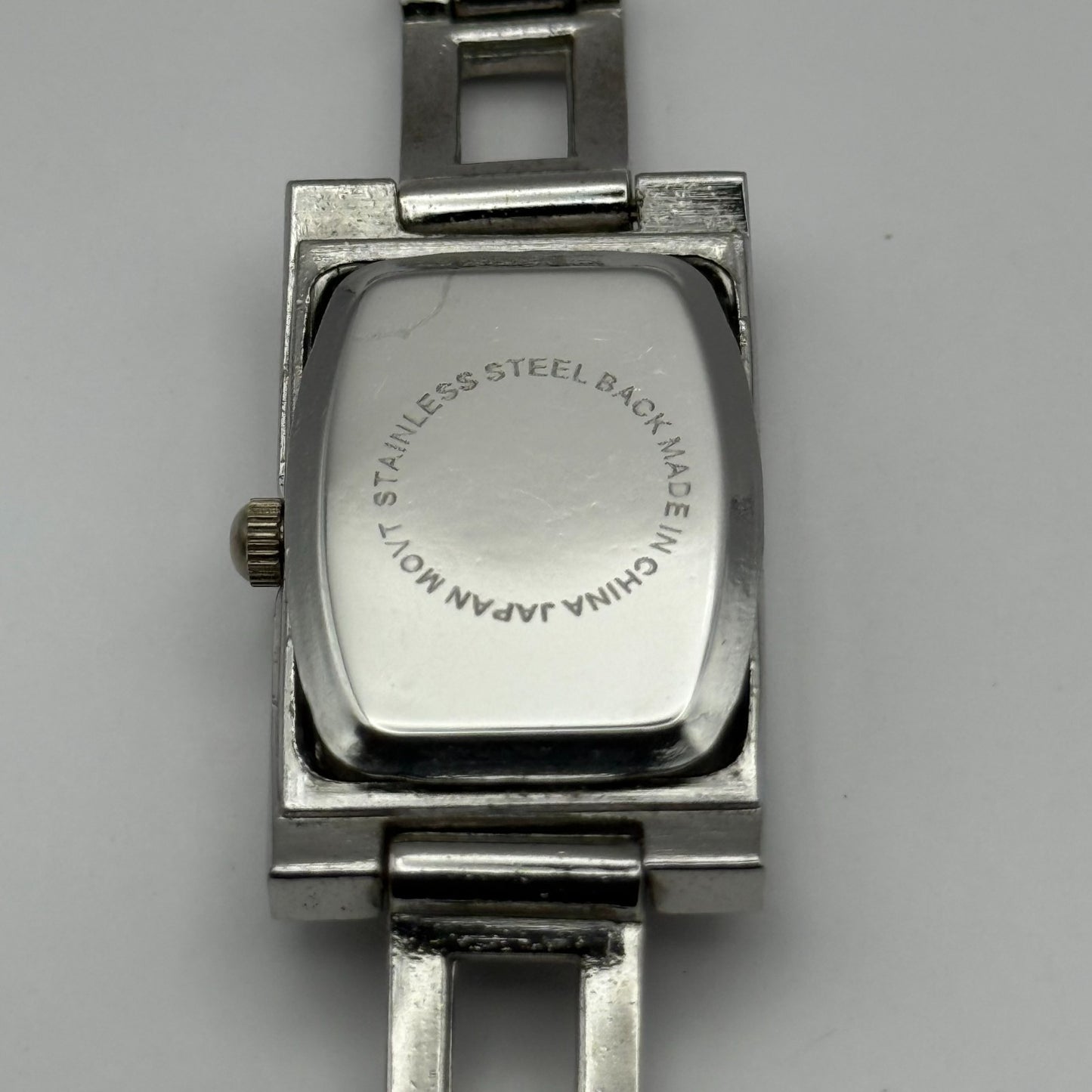 Louis Valentine Ladies Quartz Watch Purple Dial Silver Tone Japan Working 19mm