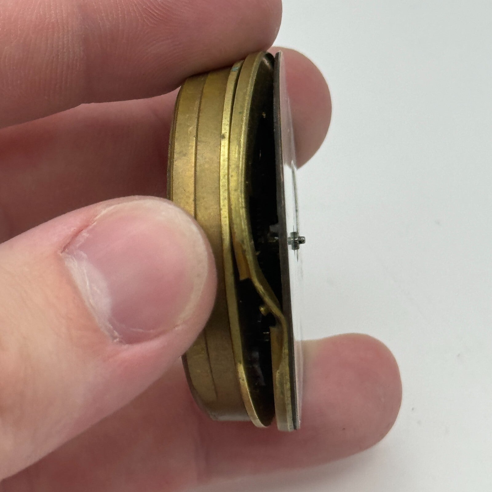 44.3mm Antique Unidentified Fusee Balance Intact Pocket Watch Movement PARTS