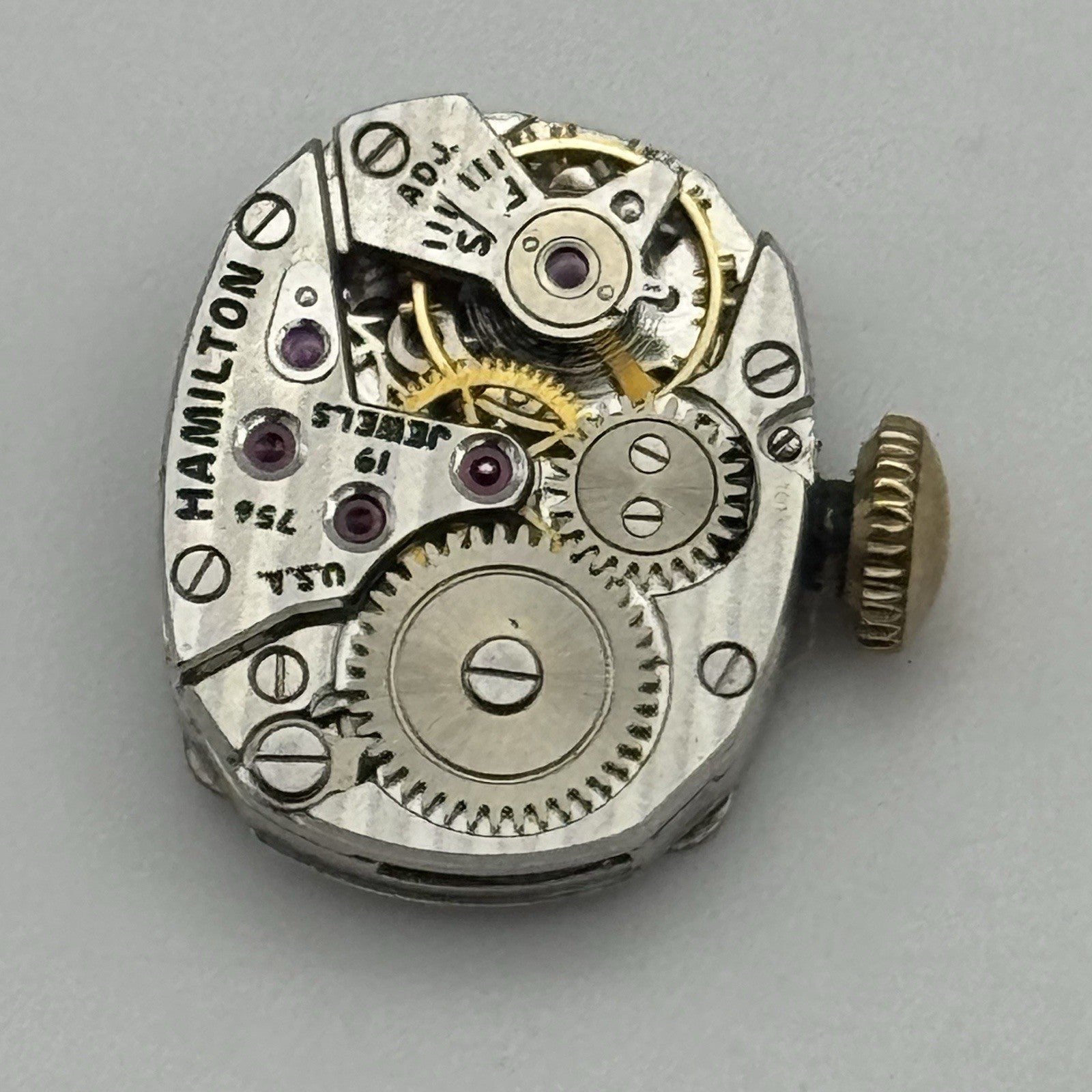 12.9mm Ladies Running Hamilton 756 Manual Wind 17 Jewels Watch Movement PARTS
