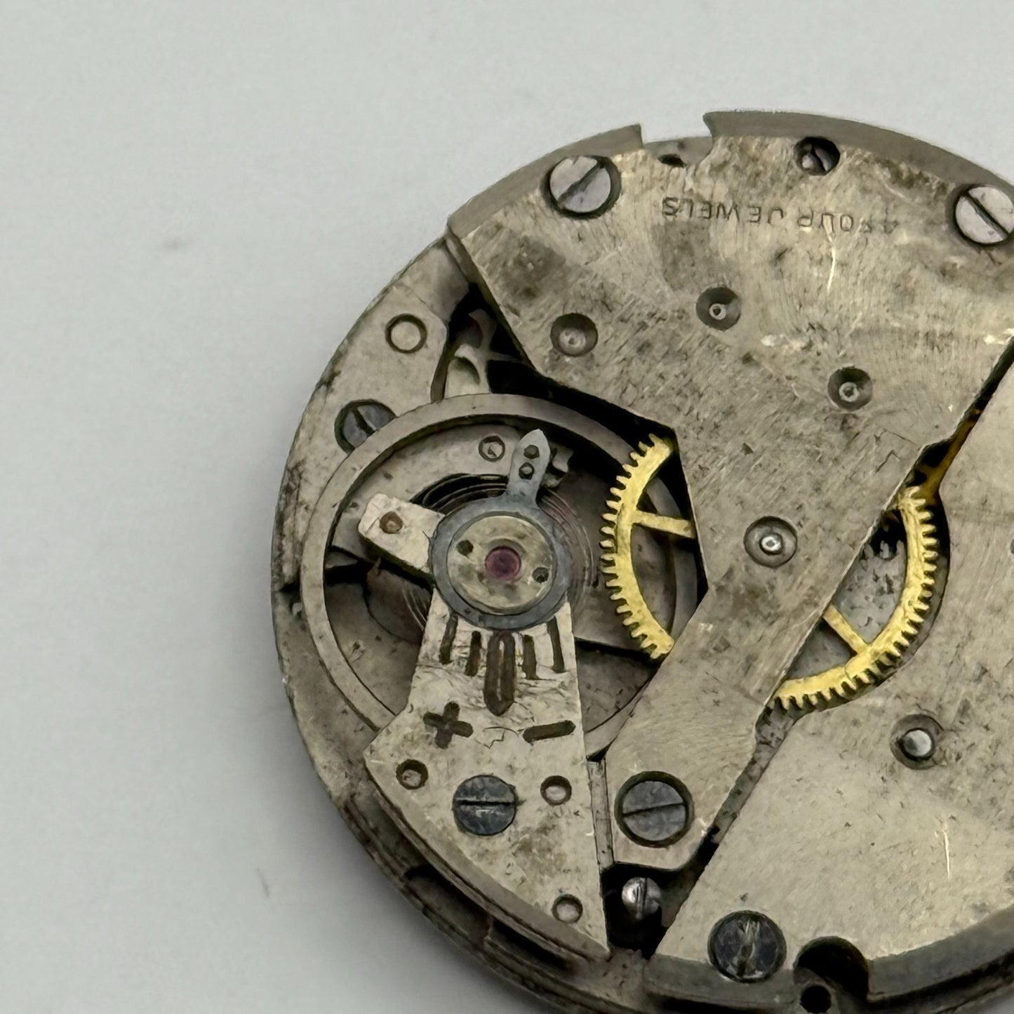 Amida 542 Watch Movement Manual Wind Vintage Swiss 4 Jewels Parts Repair 27mm