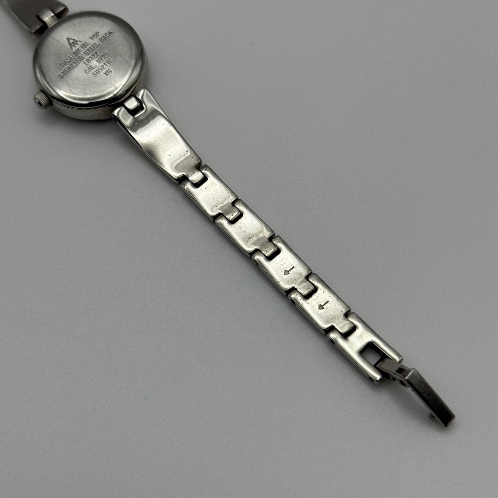 Working Accurist Ladies Purple Dial Silver Tone 19mm Quartz Watch LB327 Japan