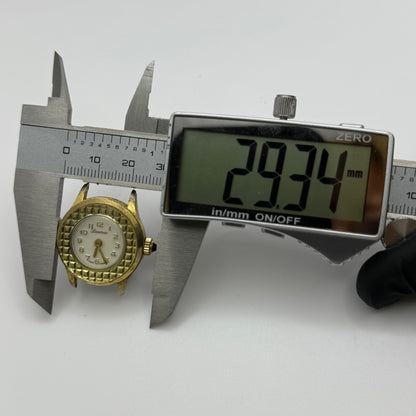 25mm Running Vintage Lucerne Diamond Tooled Swiss Gold Plated Manual Wind PARTS