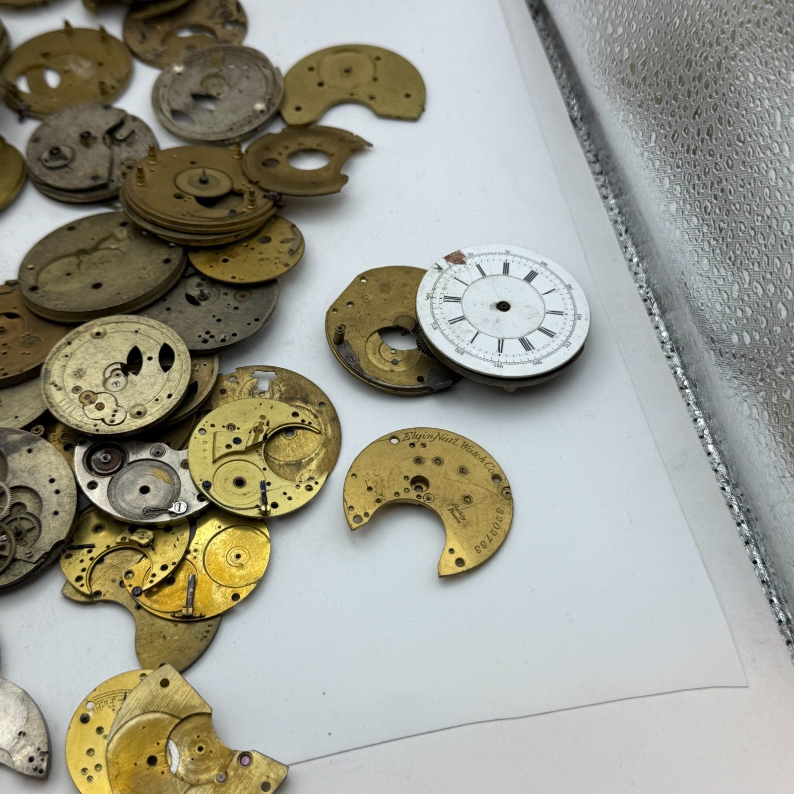 Large Bundle Of Antique Partial Pocket Watch Movements Joblot PARTS REPAIR SPARE