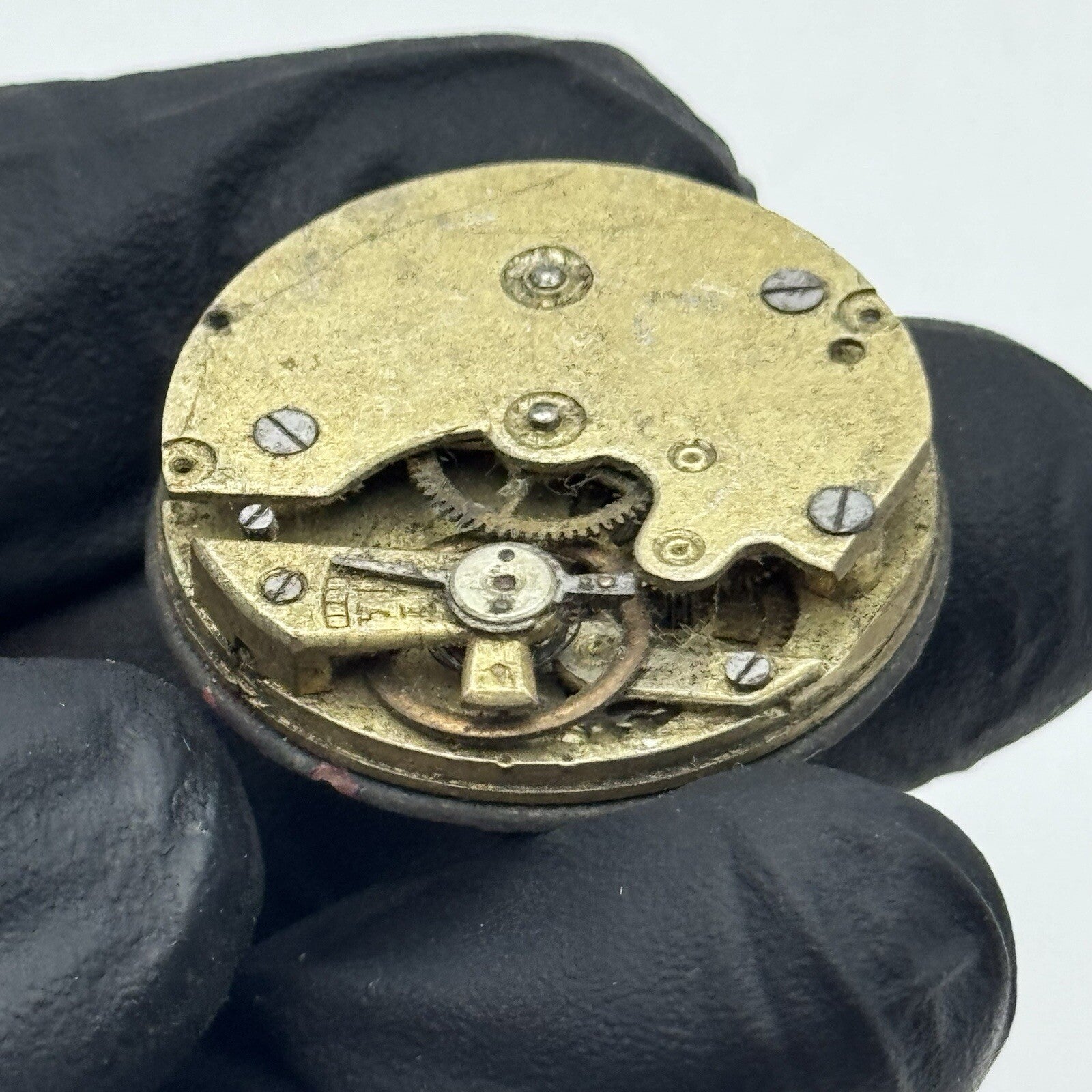 29.1mm Beautiful Patterned Dial Old Style Pocket Watch Movement FOR PARTS