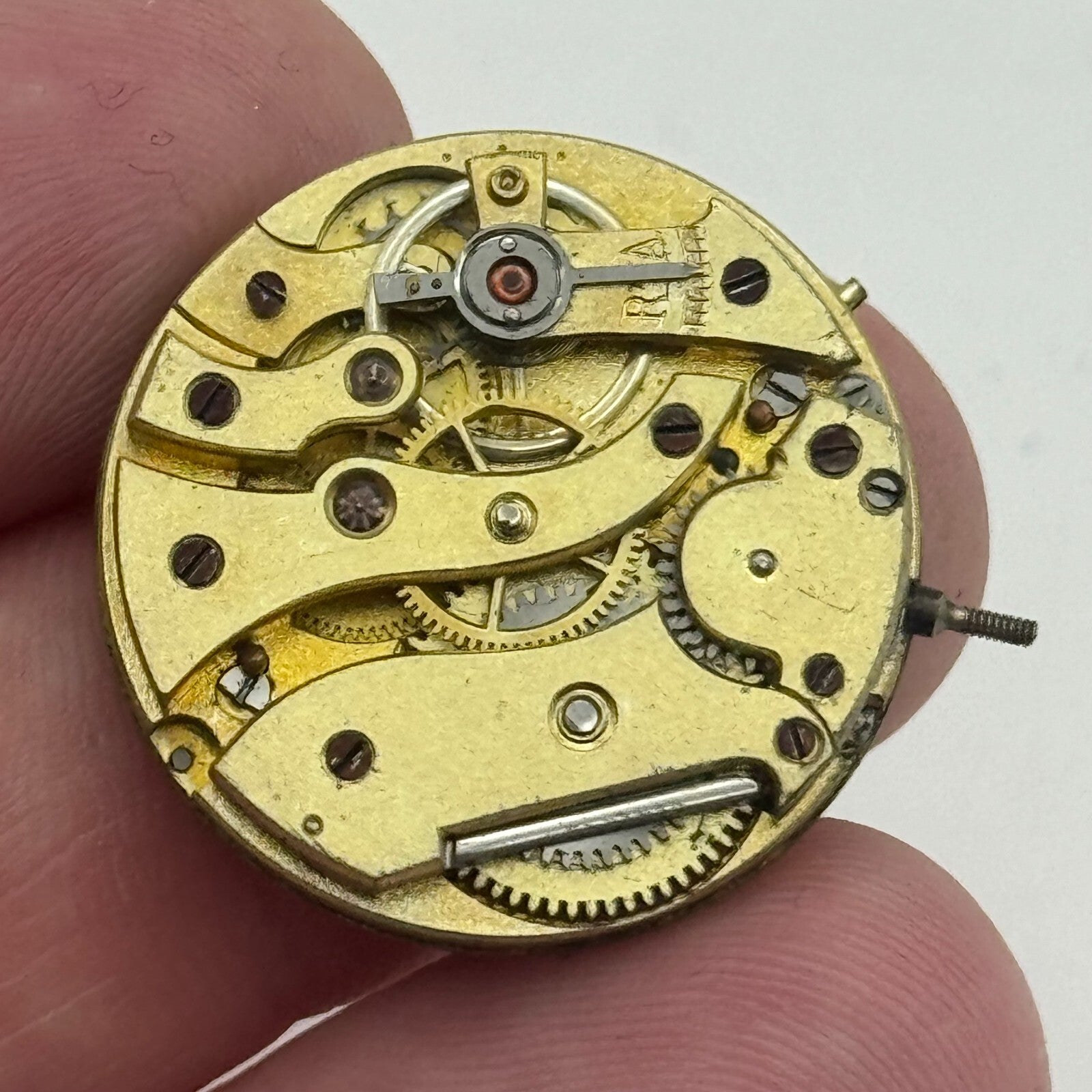 24.1mm Unidentified High Grade Manual Wind Watch Movement Vintage PARTS REPAIR