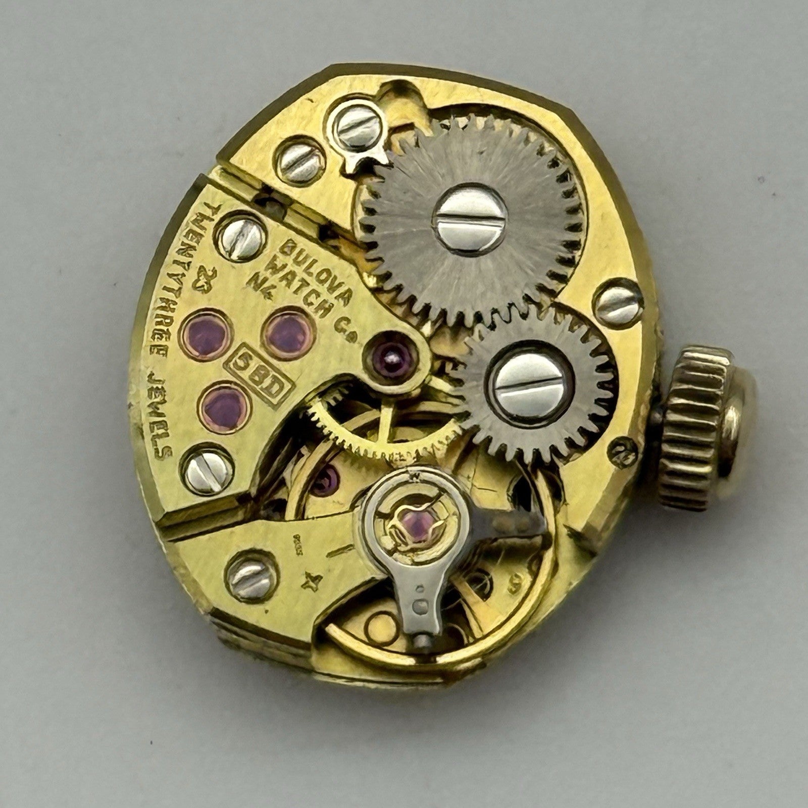 13.1mm Running Vintage Ladies Bulova 5BD Manual Wind Swiss Watch Movement PARTS