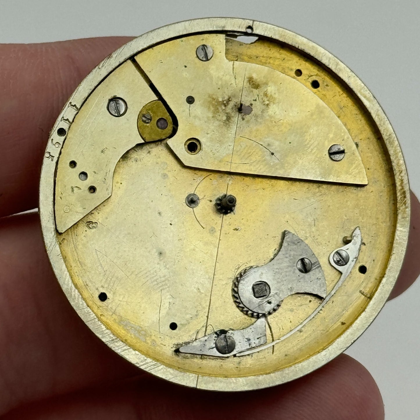 40.9mm Antique Unique Interesting Pattern Key Wound Pocket Watch Movement PARTS