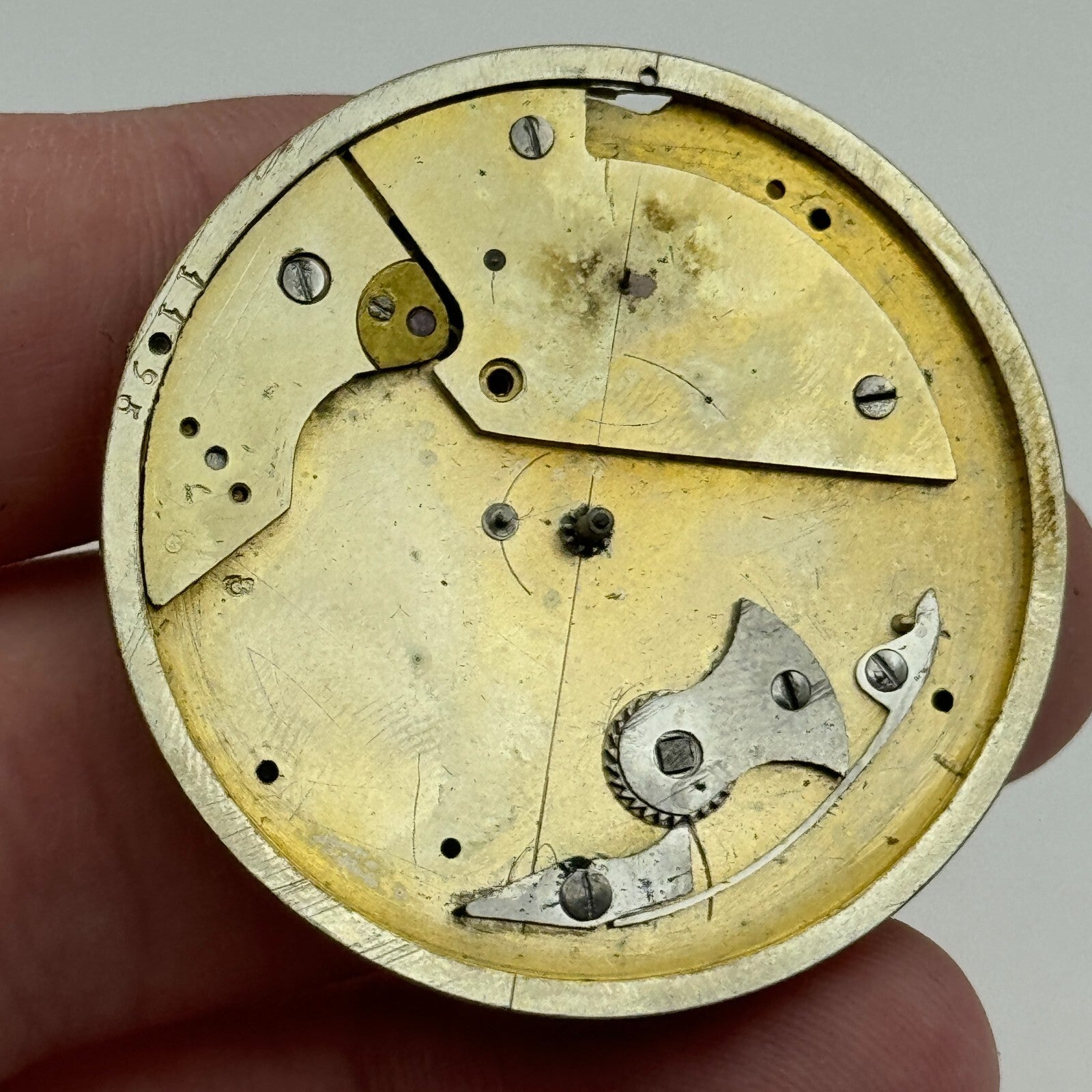 40.9mm Antique Unique Interesting Pattern Key Wound Pocket Watch Movement PARTS