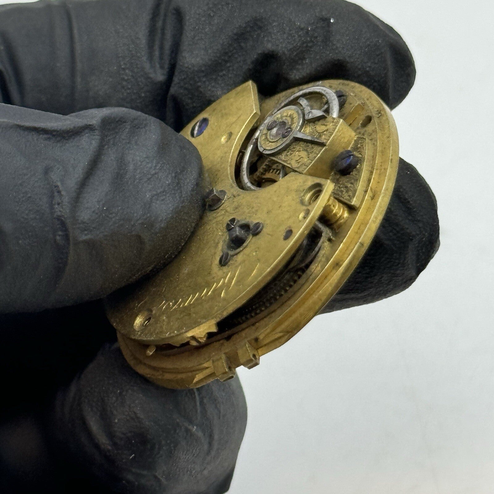 37.3mm Barwise London Antique Fusee Pocket Watch Movement FOR PARTS Repair