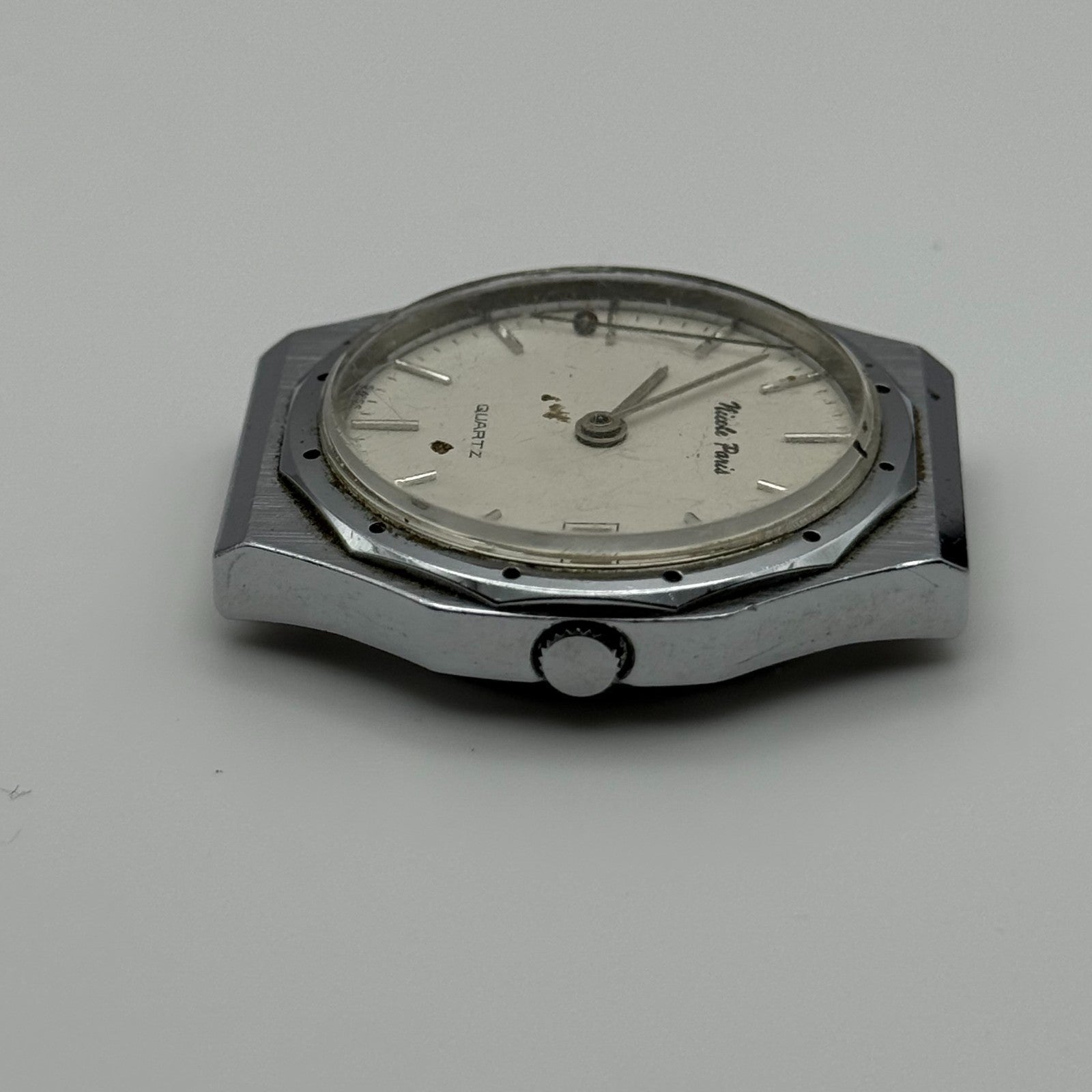 EB 870.111 Quartz Watch Nicole Paris Date Dial Swiss 33mm UNTESTED PARTS REPAIR