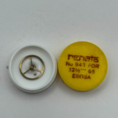 Ebosa 65 Balance Wheel Complete And Spring 12½’’’  943 Watch Movement Parts NOS