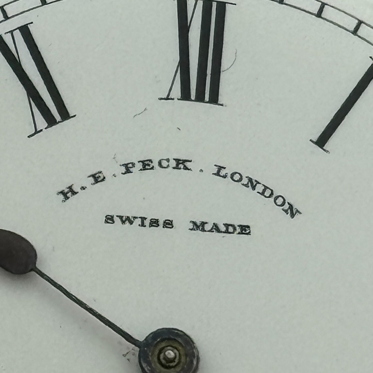 44.8mm Antique Henry E Peck London Swiss Key Wound Pocket Watch Movement PARTS