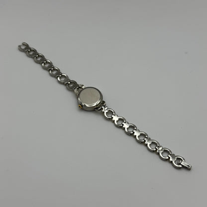 22mm Working Ladies Via Lucia 181 Two Tone Gold And Silver Quartz Watch 7 Inches