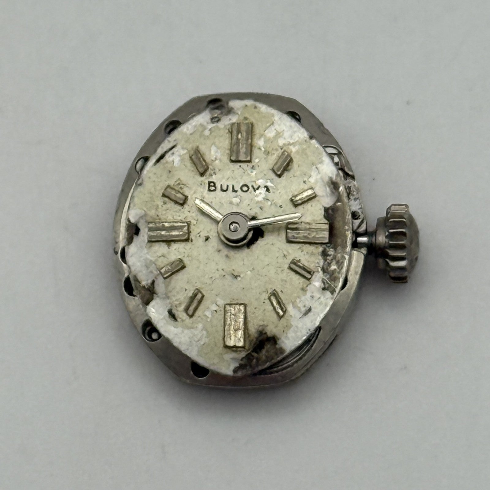 12.9mm Running Vintage Bulova 5AR Manual Wind Watch Movement PARTS REPAIR
