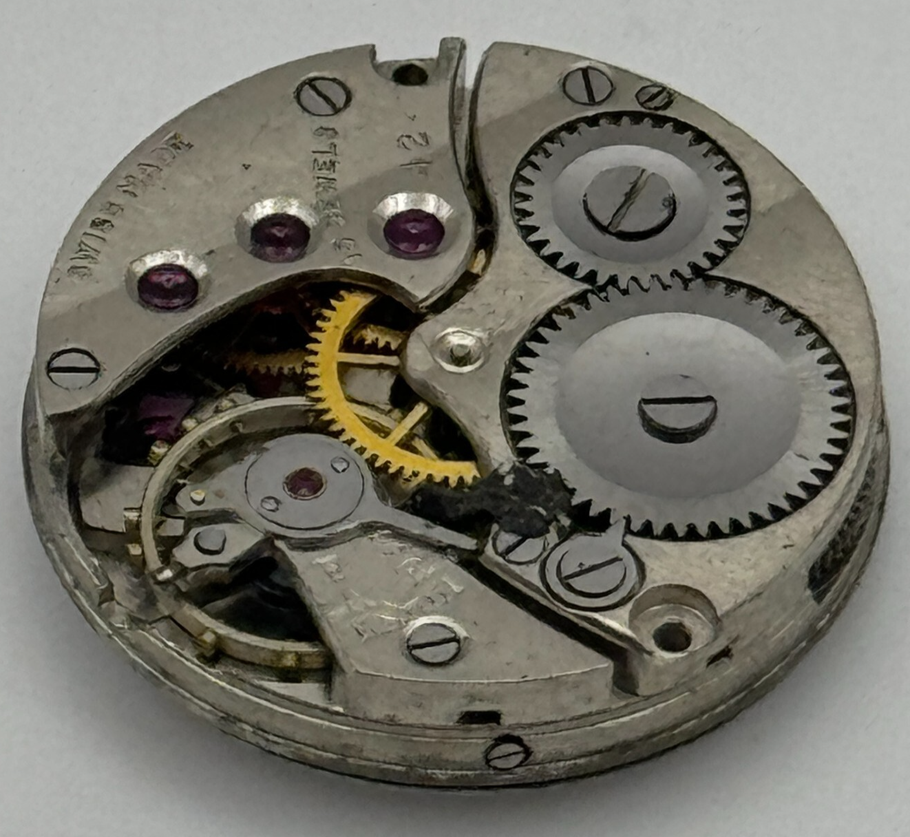 19.7mm Limit Revue 42 Swiss Military Style Manual Wind Watch Movement PARTS