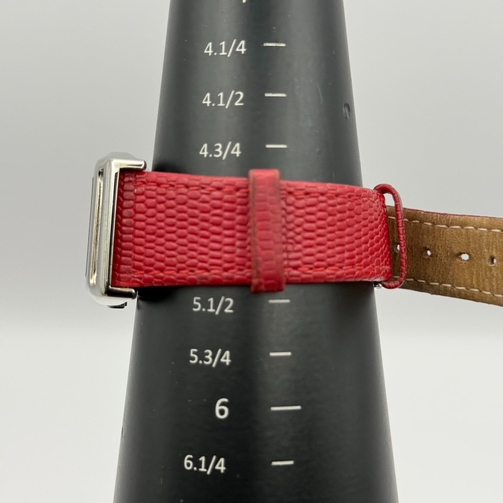 Armitron Now Ladies Quartz Watch Black Dial Red Leather Strap Japan Working 27mm