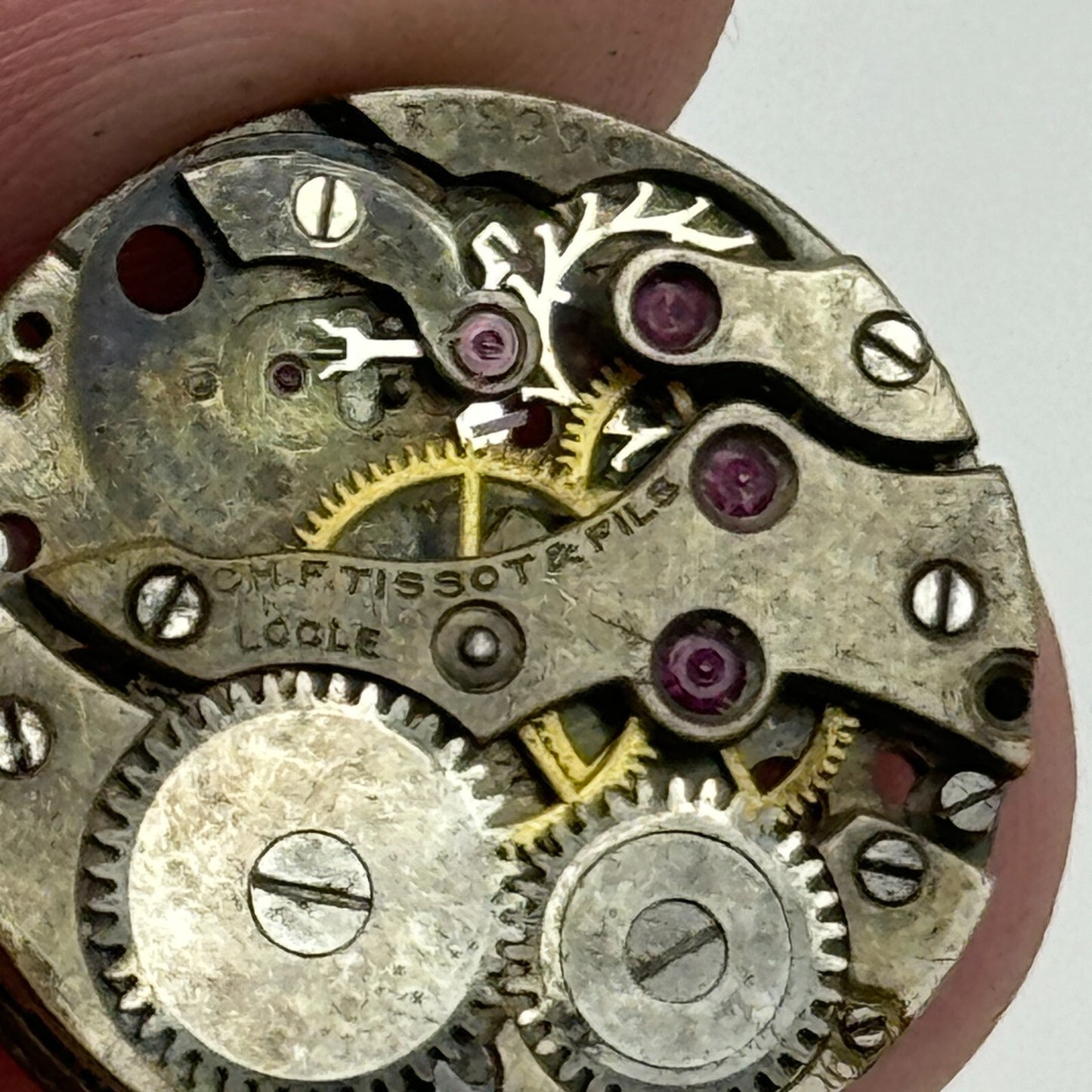 19.7mm C.H.F Tissot & Fils Locle Rare Early Manual Wind Watch Movement PARTS