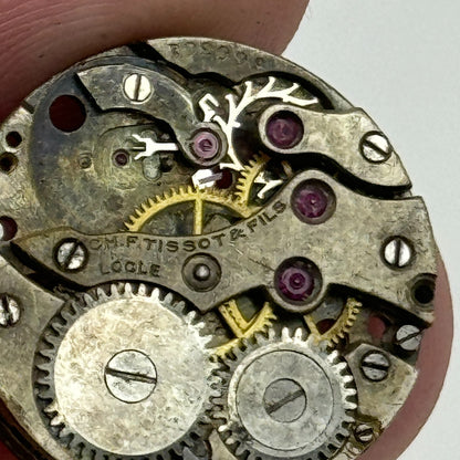 19.7mm C.H.F Tissot & Fils Locle Rare Early Manual Wind Watch Movement PARTS