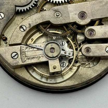 43.3mm Unidentified Open Face Swiss Balance Ok Pocket Watch Movement PARTS