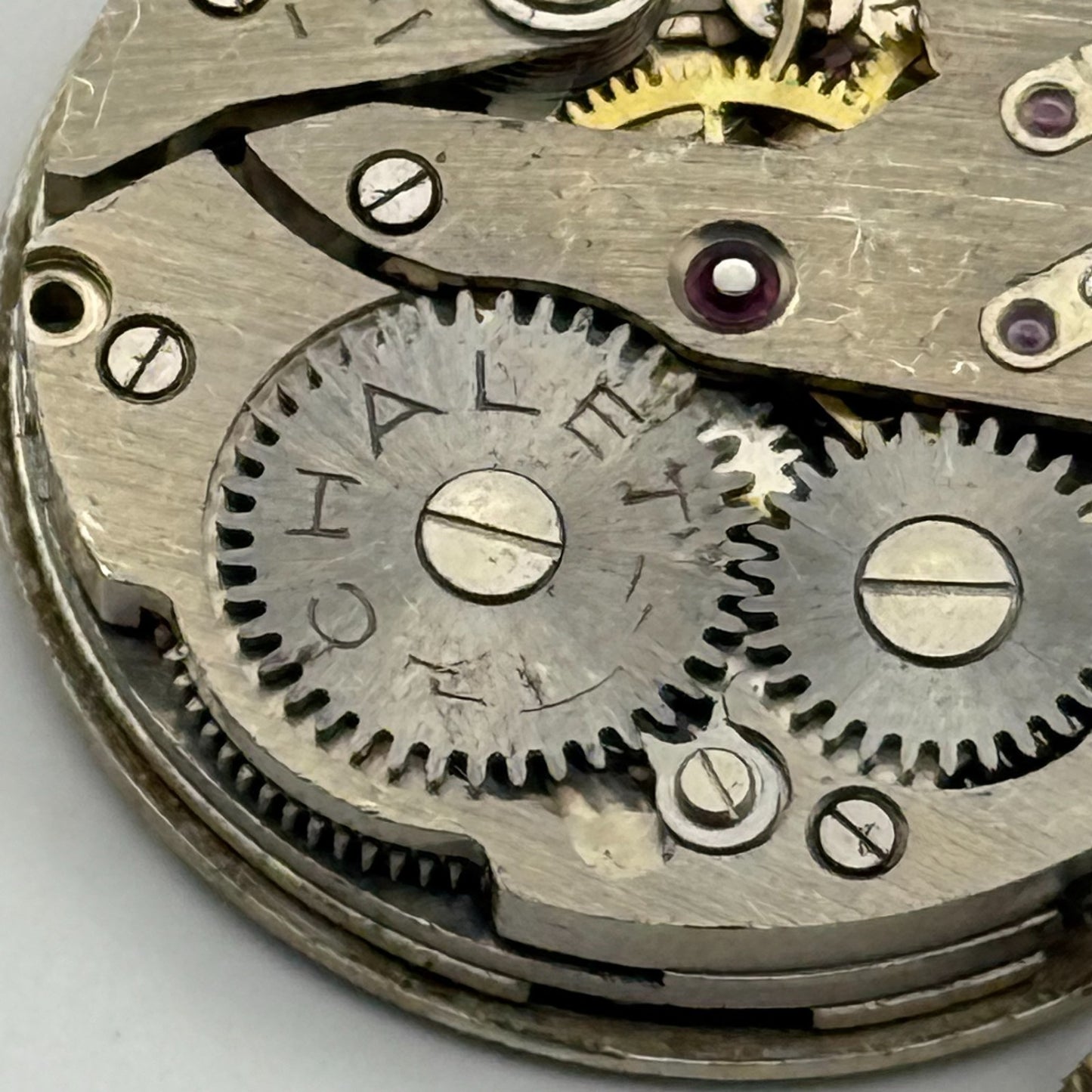 Chalet Gold 21 Jewels Watch Movement Running Manual Wind Vintage Parts 23.3mm