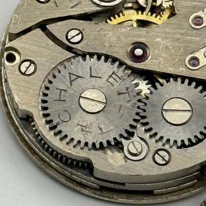 Chalet Gold 21 Jewels Watch Movement Running Manual Wind Vintage Parts 23.3mm