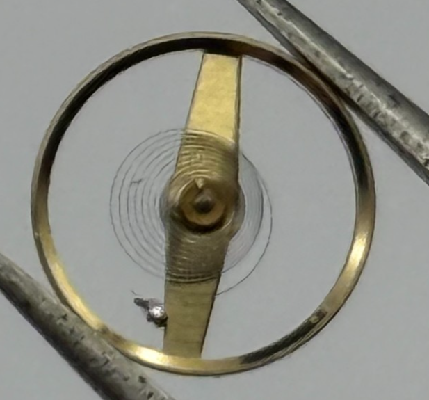 ST 69 Balance Wheel Complete And Spring 6 3/4 8''' 1155 Watch Movement Parts NOS