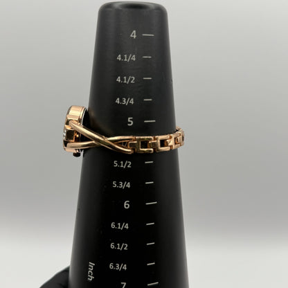 JW Ladies Quartz Watch Rose Gold Crystal Accents Working 21mm 5.25 Inches