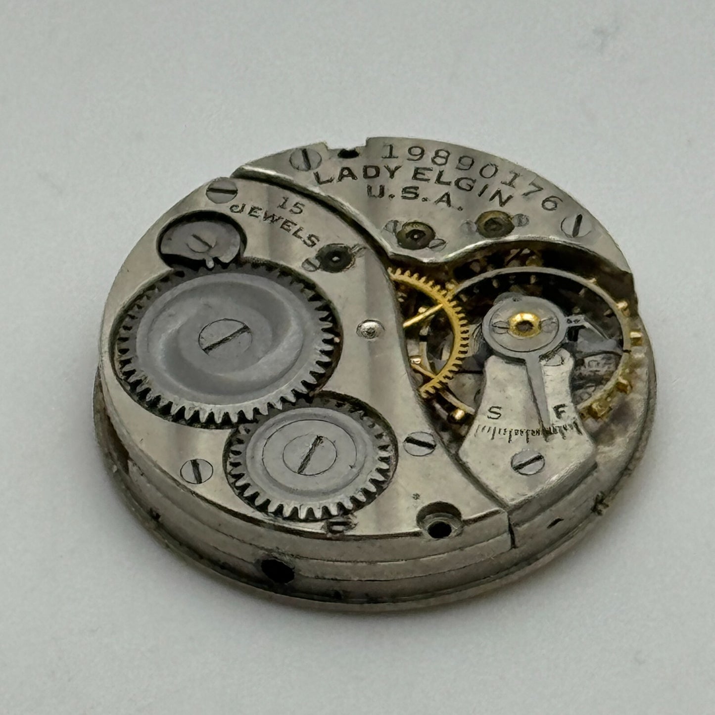 10/0s Antique Lady Elgin Grade 444 Model 4 American Watch Movement PARTS SPARE