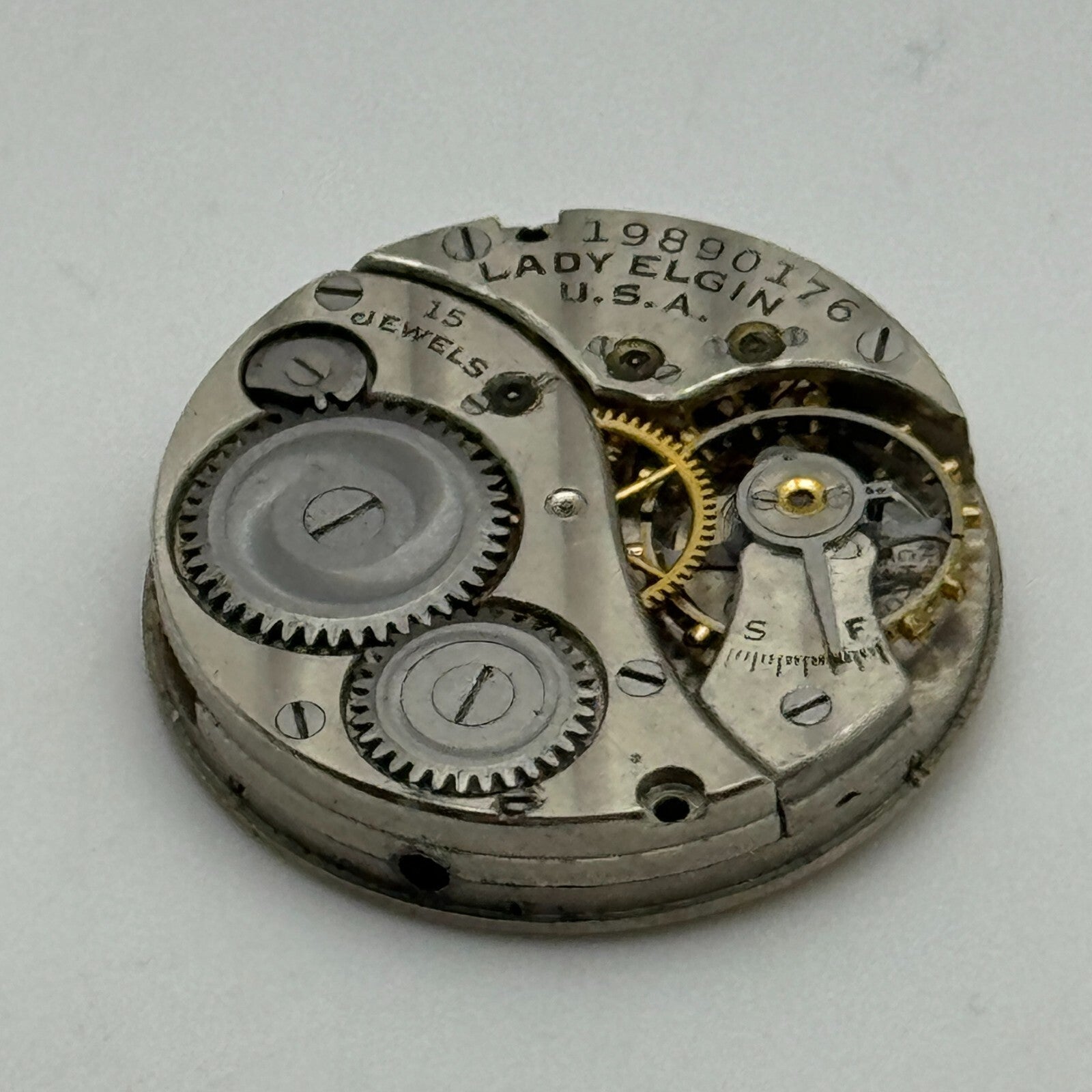 10/0s Antique Lady Elgin Grade 444 Model 4 American Watch Movement PARTS SPARE