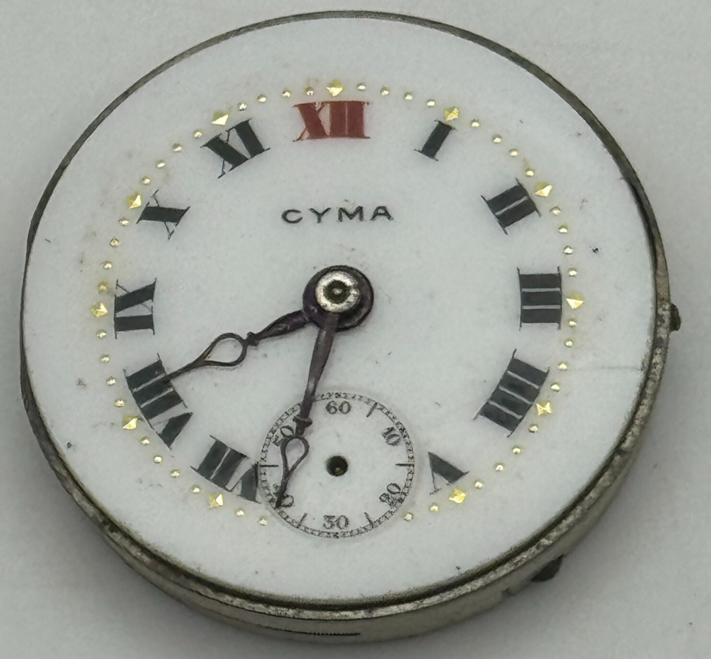 23.6mm Cyma Ref . 030 Sub Seconds Trench Watch Movement Vintage Swiss PARTS