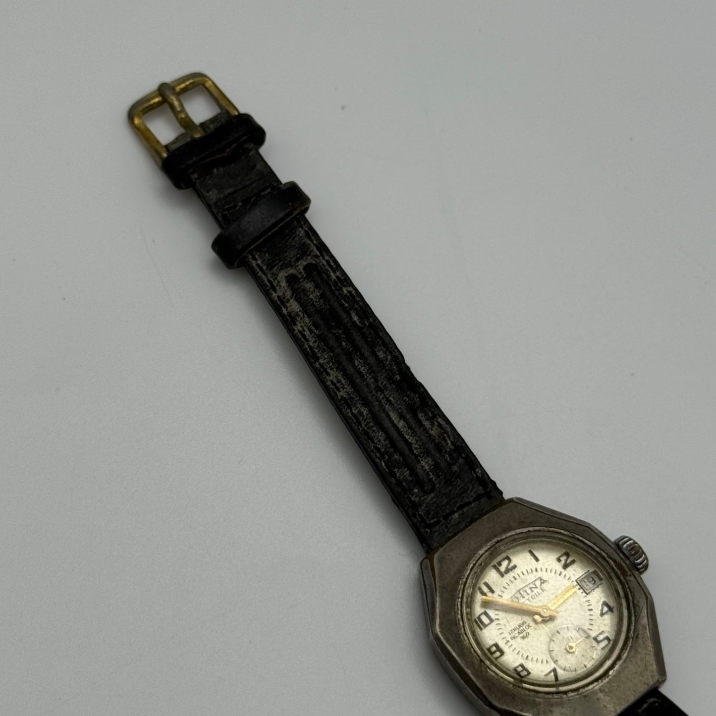 26mm Vintage Utina Etoile Interesting Date Dial Manual Wind Watch PARTS / REPAIR