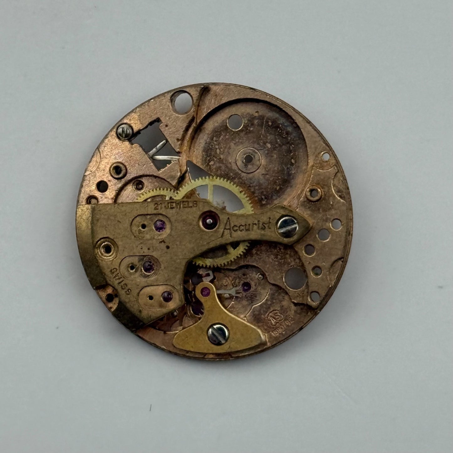 AS 1890/92 Watch Movement Main Plate Manual Wind Vintage Swiss Parts 23.6mm