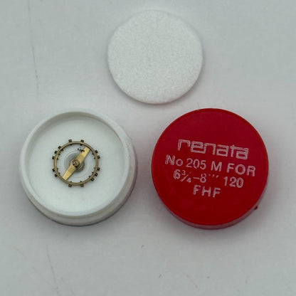 FHF 120 Balance Wheel Complete And Spring 6 3/4-8'''  205 Watch Movement Parts