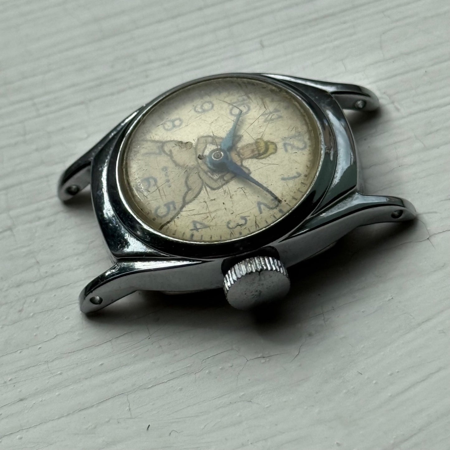 Vintage 1950s Timex Cinderella Great Britain Manual Wind Watch PARTS / REPAIR