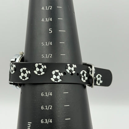 Citron Kids Quartz Watch Soccer Ball Print Strap Sporty Working 27mm New Battery