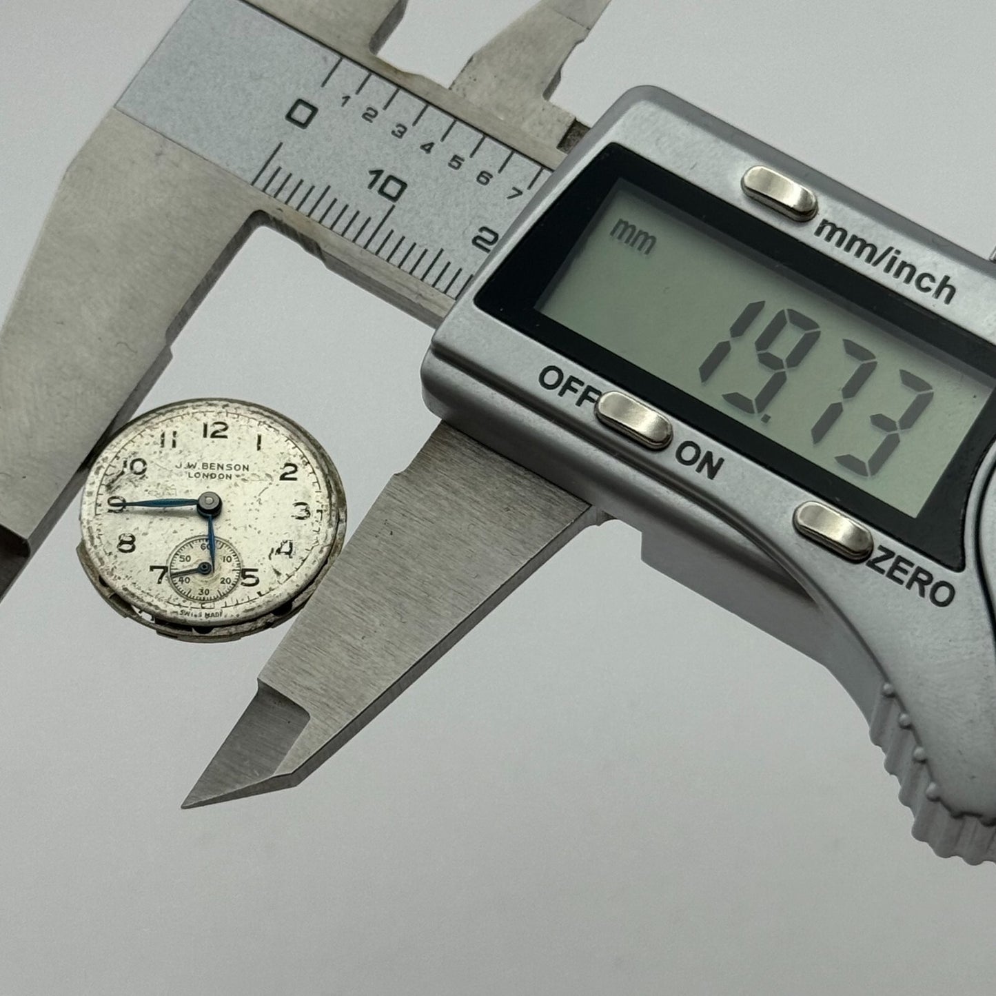 19.7mm J W Benson ETA 980 Manual Wind 15 Jewels Swiss Made Watch Movement PARTS