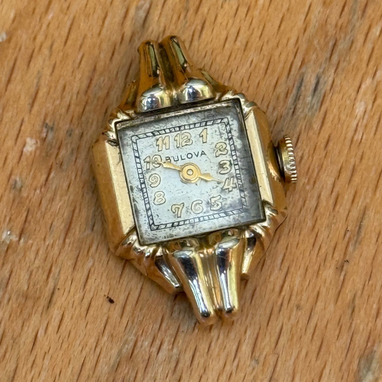 16mm Vintage Bulova 6BA Swiss 10k Gold Filled Manual Ladies Wind Watch PARTS