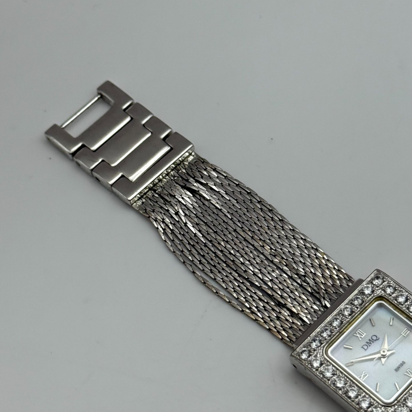 23mm Working Ladies DMQ Jewelled DQCZ Silver Tone Quartz Watch 6 Inches