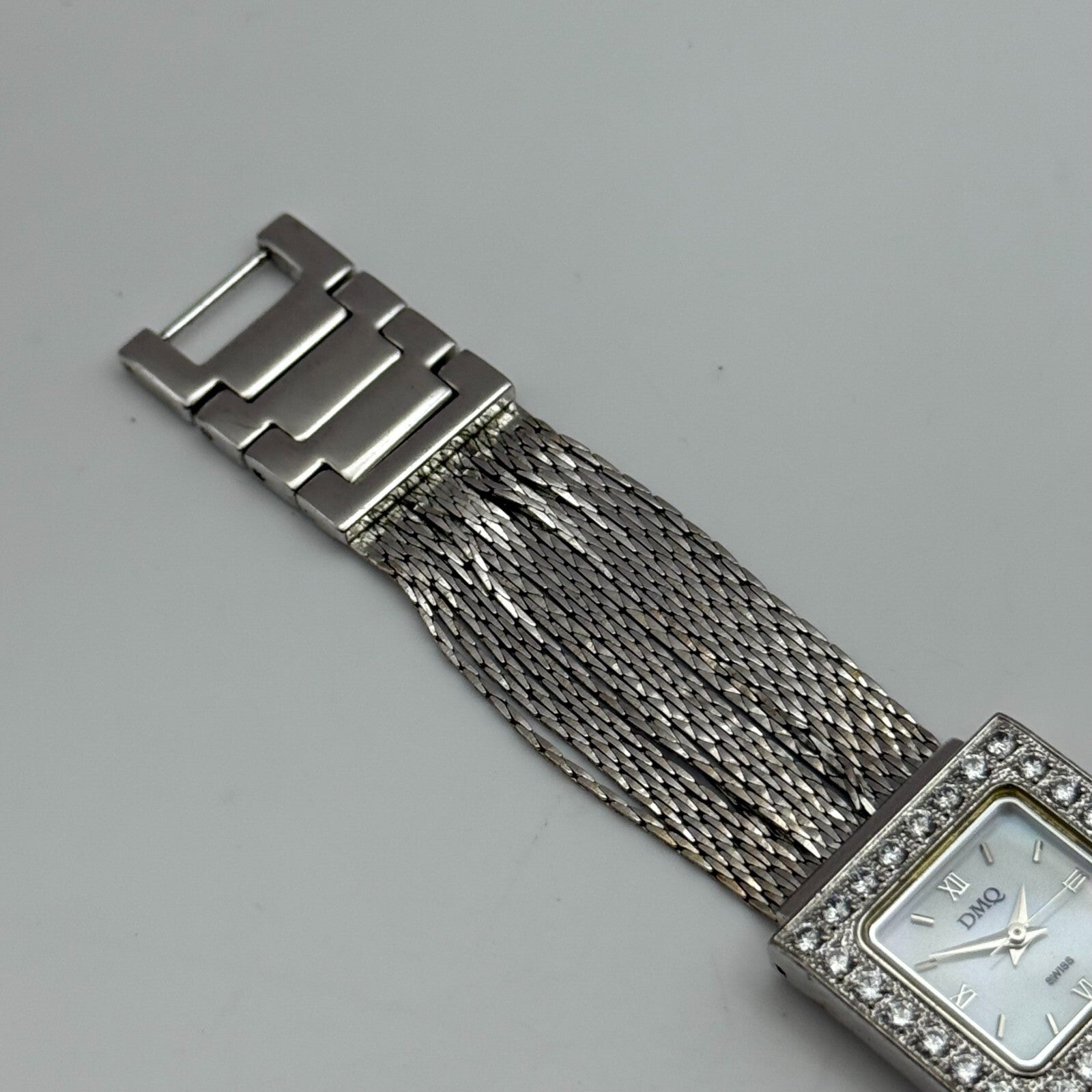 23mm Working Ladies DMQ Jewelled DQCZ Silver Tone Quartz Watch 6 Inches