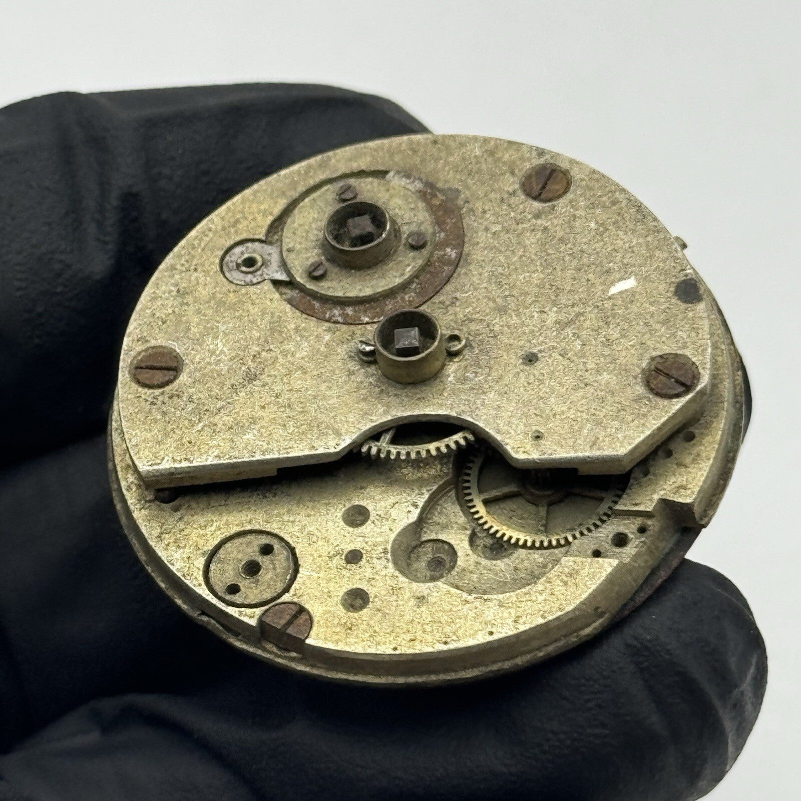 36.2mm Beautiful Patterned Dial Cylinder Pocket Watch Movement FOR PARTS