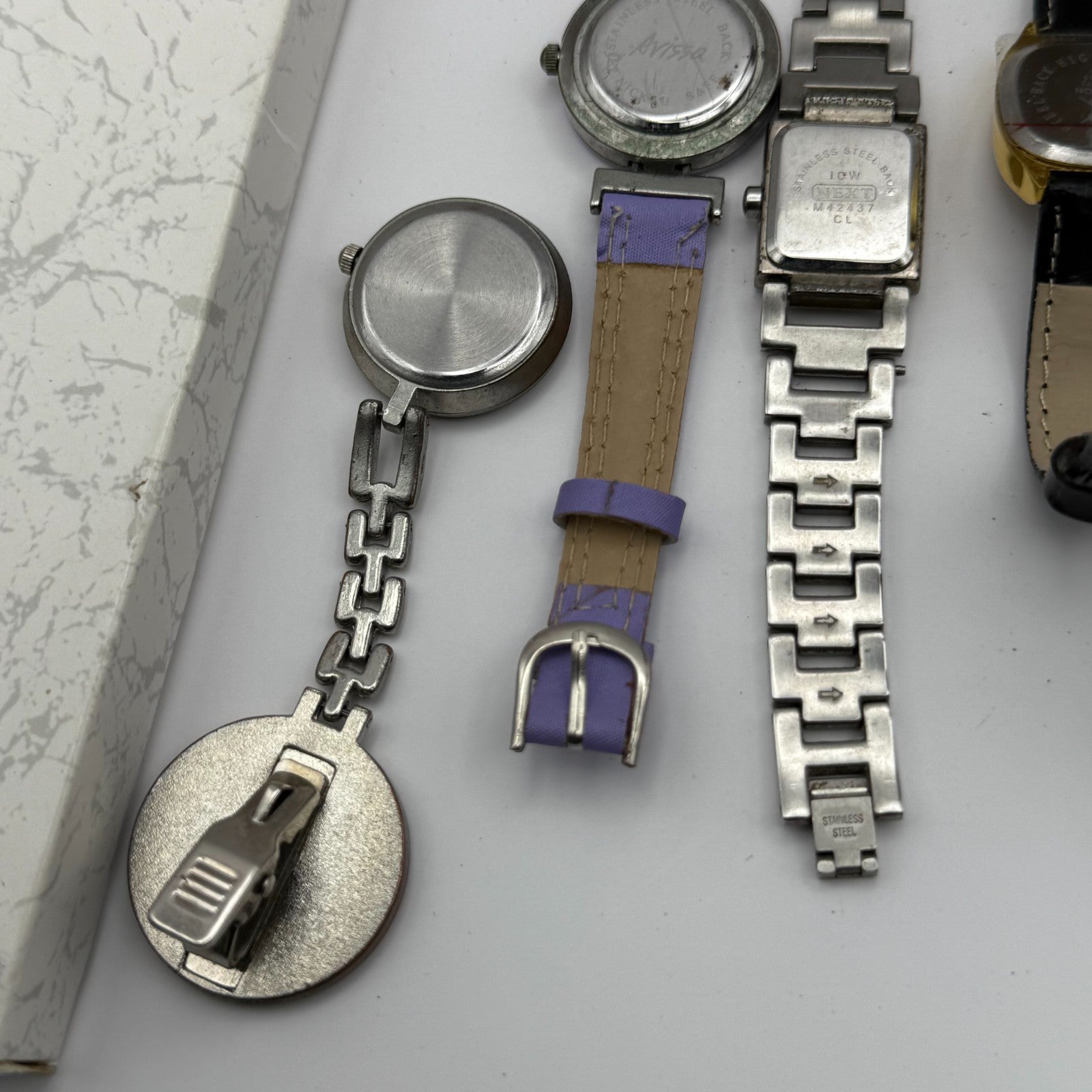 Bundle Of 7 Quartz Watches Job Lot Modern / Vintage Untested Parts / Repair