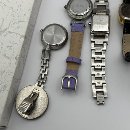 Bundle Of 7 Quartz Watches Job Lot Modern / Vintage Untested Parts / Repair