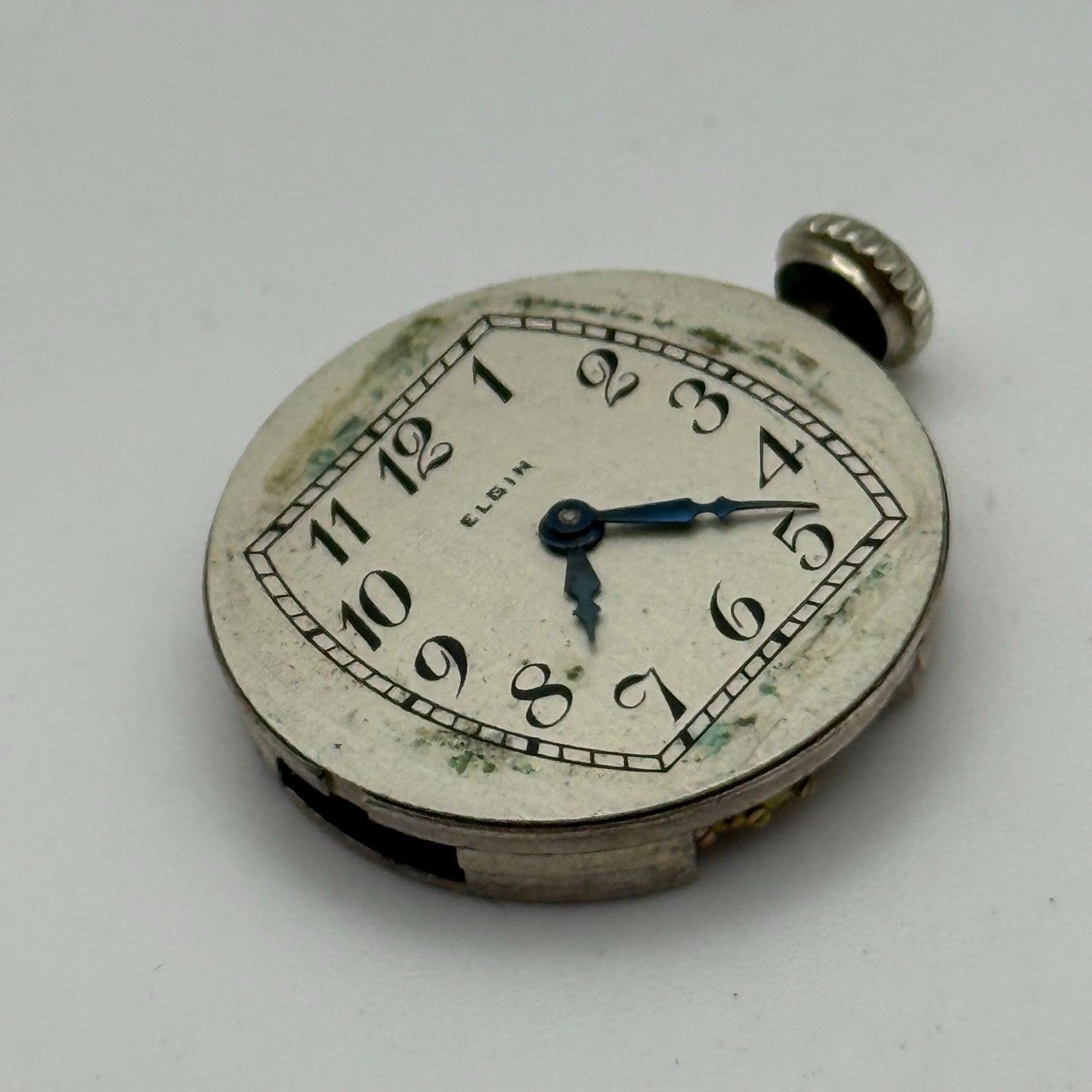 1925 Antique 10/0s Elgin 444 Model 4 American Watch Movement PARTS REPAIR