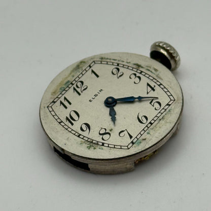 1925 Antique 10/0s Elgin 444 Model 4 American Watch Movement PARTS REPAIR